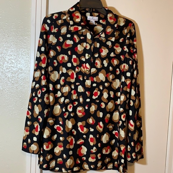 Jude Connally Retro Printed Long Sleeve Shirt, M - Picture 1 of 10